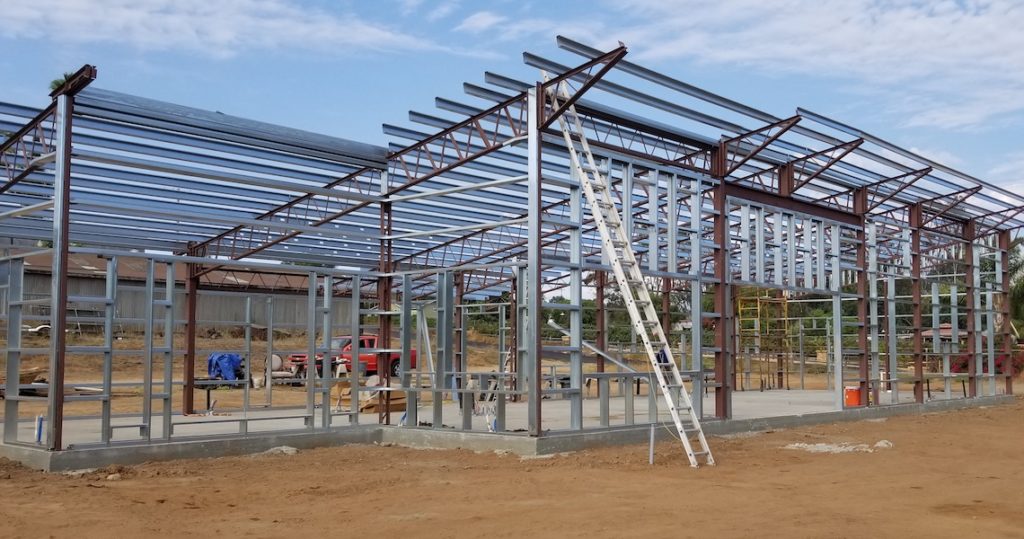 Barndominium steel frame in Illinois